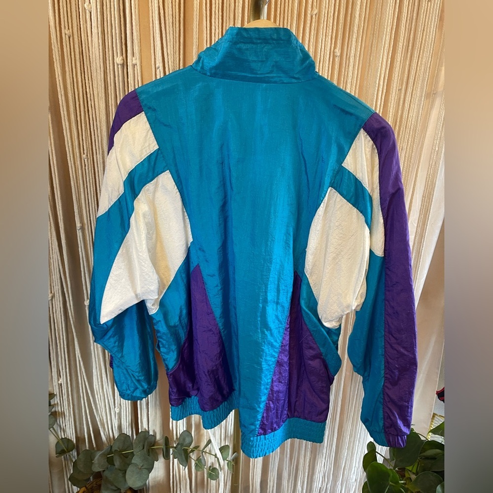 Bold Spirit Vintage Colorblock Windbreaker Jacket windbreaker size L purple blue - Picture 3 of 9